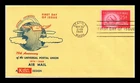 Dr Jim Stamps 25c Air Mail 75Th Anniv UPU First Day Cover Kolor Kover Design