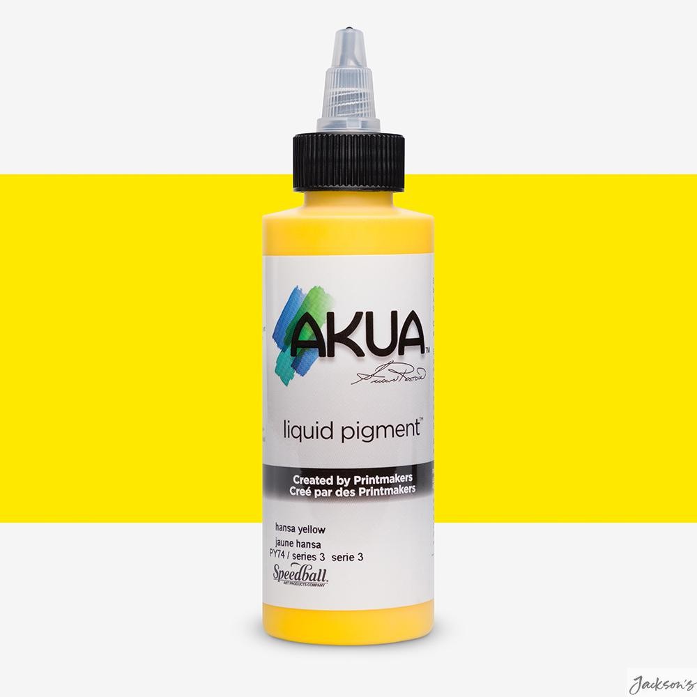 Akua Liquid Pigment PY74 118ml Squeeze Bottle Hansa Yellow Printmaking