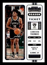2022-23 Panini Contenders #80 Cameron Thomas Season Ticket Retail