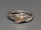 Landstrom's Sterling Silver 10k Black Hills Gold Ring Size 7 Vintage