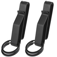 Duty Belt Key Holder, 2 Pack Clip, Stainless 2 Pack, Black 2