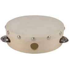 6in Hand Held Tambourine Drum Bell Metal Jingles Percussion Musical Toy for3955