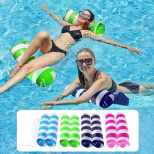 4 Pack Upgrated XL Water Pool Floats, 4-in-1 Hammock, Saddle, Lounge Chair, Dri