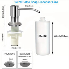 500Ml / 350Ml Bottle Liquid Soap Dispenser Stainless Durable Steel Pump Useful K