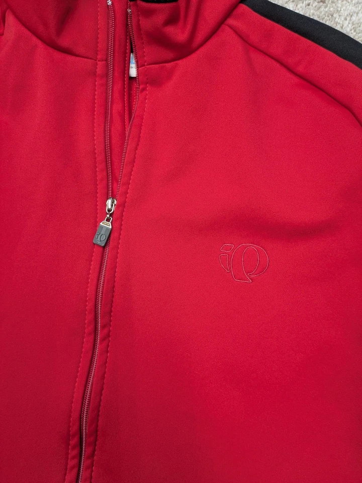 Chaqueta de Ciclismo Vintage Pearl Izumi Grande Roja Negra Cremallera Completa EE. UU. Años 90 Bicicleta Jersey Foto 2 de 4