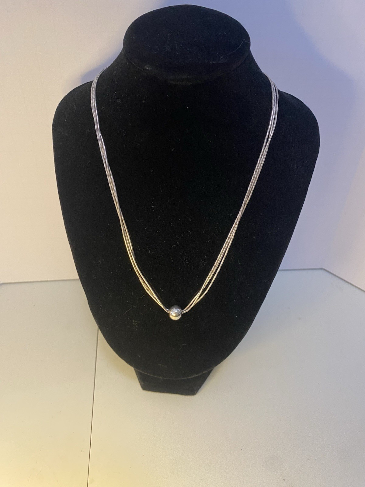 Silpada Sterling Silver Thoreau Ball Bead Triple Strand Necklace