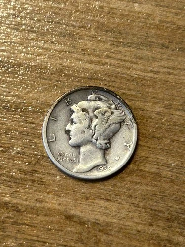 1938D Mercury Dime VF