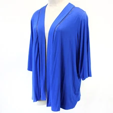 AnyWear by Catherines Plus Royal Blue Open Front Cardigan 3X, 26/28W