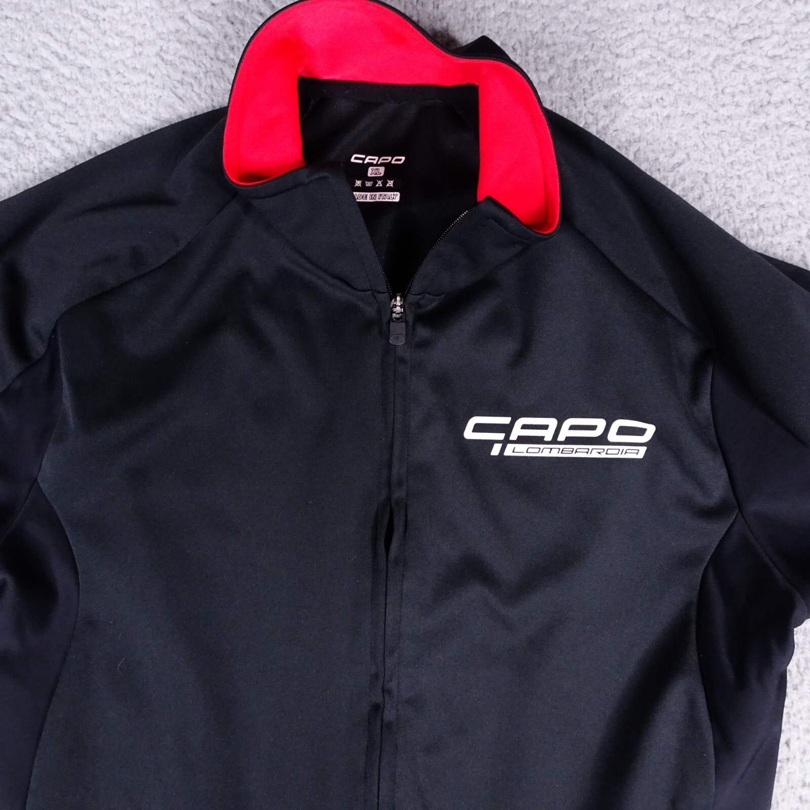 Capo Lombardia Cycling Jersey Mens XL Black Zip Made In Italy eBay
