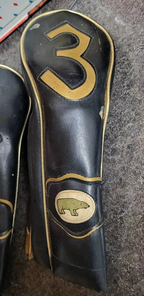 Escasas cubiertas de cabeza de palo vintage Jack Nicklaus Golden Bear 3 1 3 4 finales de 1960 Foto 3 de 4