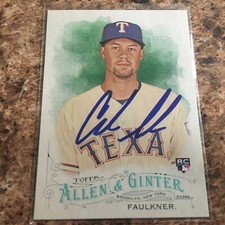 Andrew Faulkner Signed 2016 Topps Allen & Ginter Auto Rc Texas Rangers