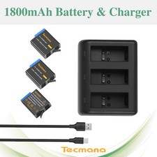 3X Battery For GoPro Hero7 Hero6 Hero5 Hero8 Hero 2018 AHDBT-501/601/701+Charger