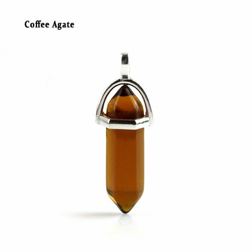 Natural Quartz Chakra Crystal Healing Point Cut Gemstone Pendant Reiki Charm - Picture 20 of 58