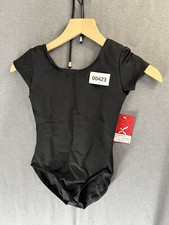 00423 Capezio Child's Size L Black One Piece Leotard Dancewear