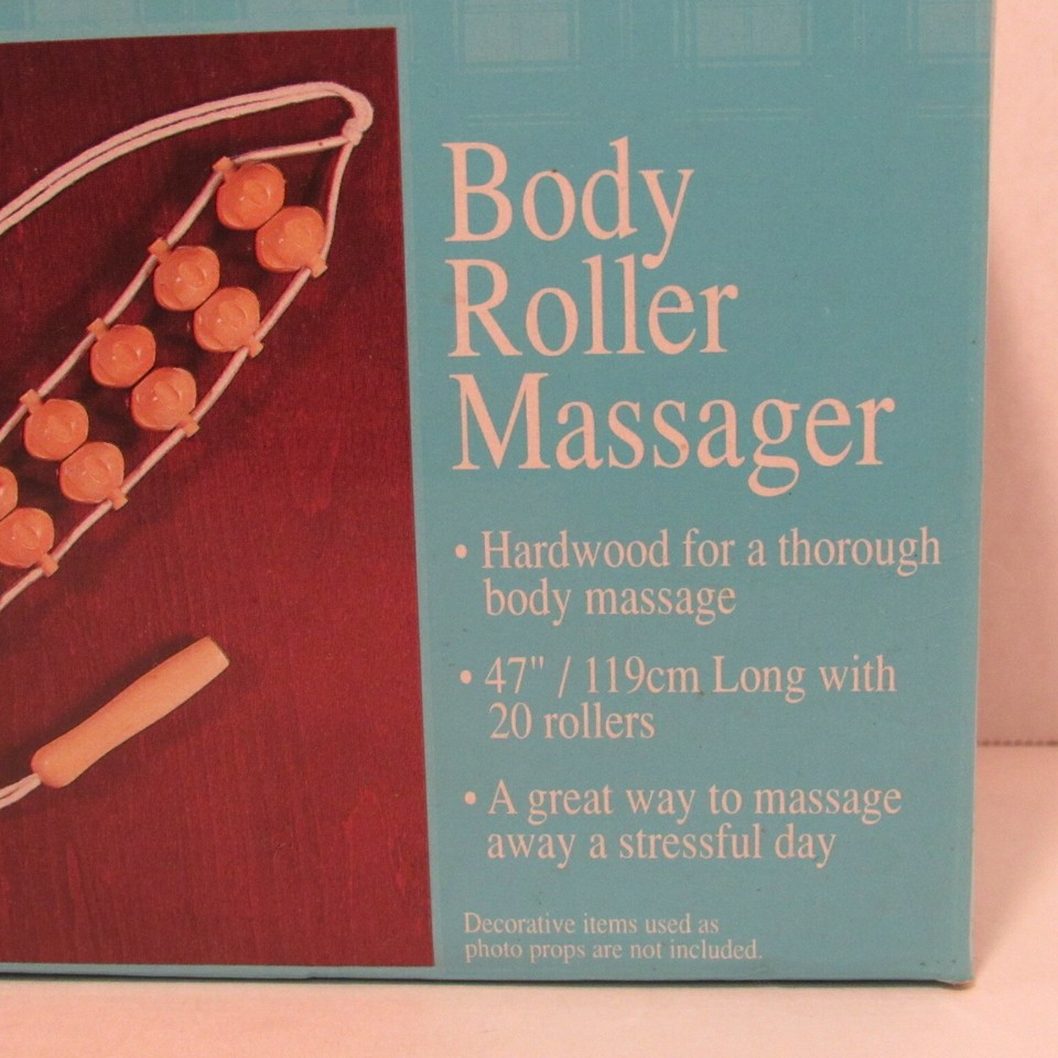Body Roller Massager, Hardwood, L 47" 20 Rollers, Body Relaxation, Anti