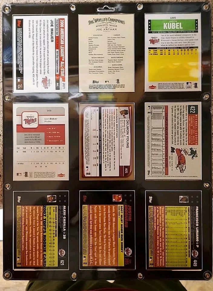 2010Minnesota Twins Lineup At Target Field Inauguration, Various Cards,Wall Plaq - Image 2 of 2