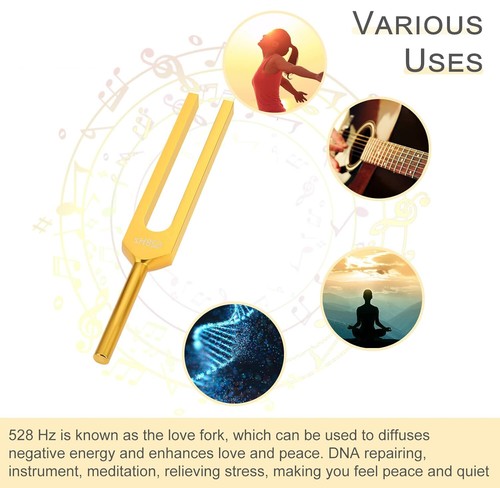 528 Hz Tuning Fork Set for DNA Repair Healing Vibration Sound Therapy ...