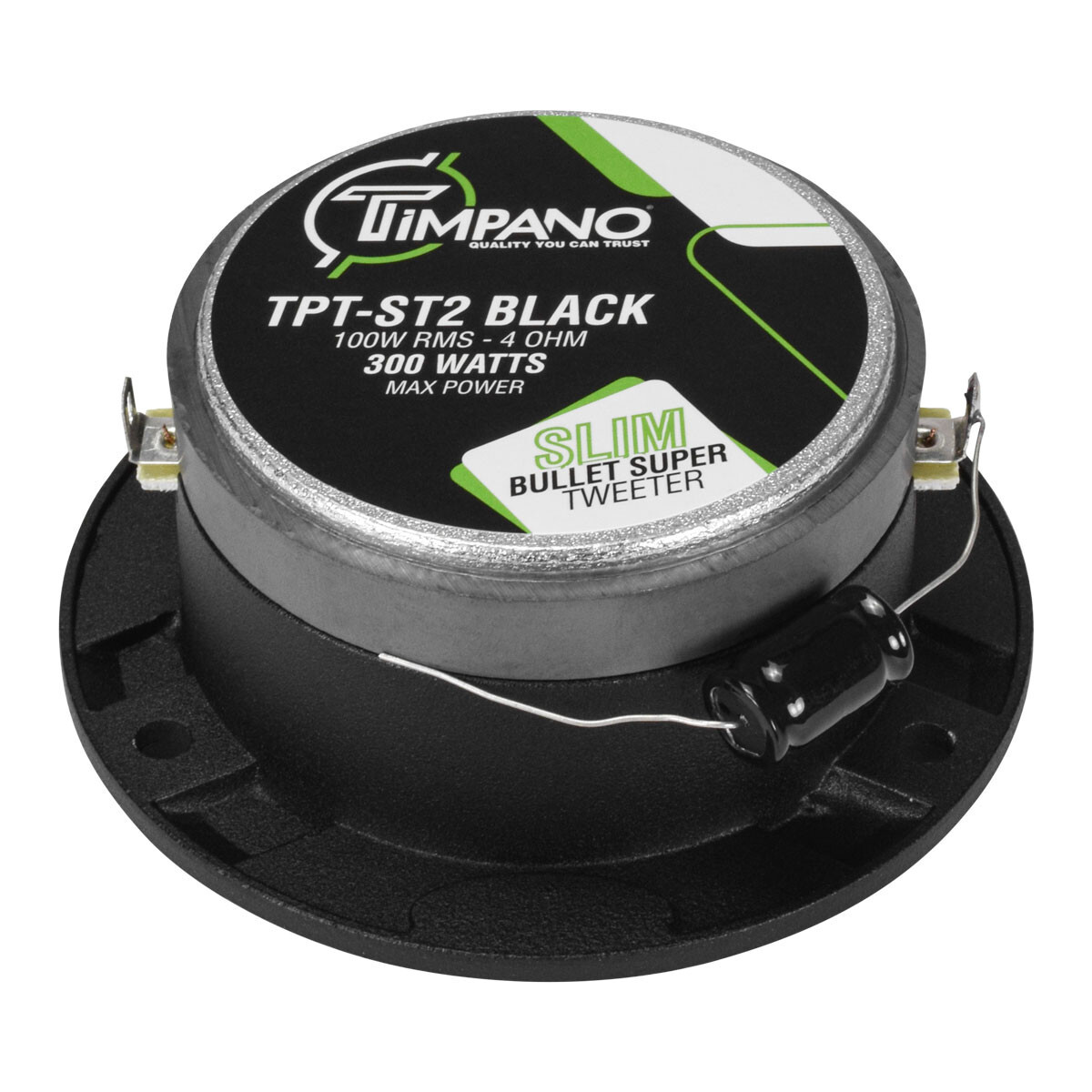 2x Timpano 600 Watts Car Audio Bullet Tweeters TPT-ST2 BLACK 3.85