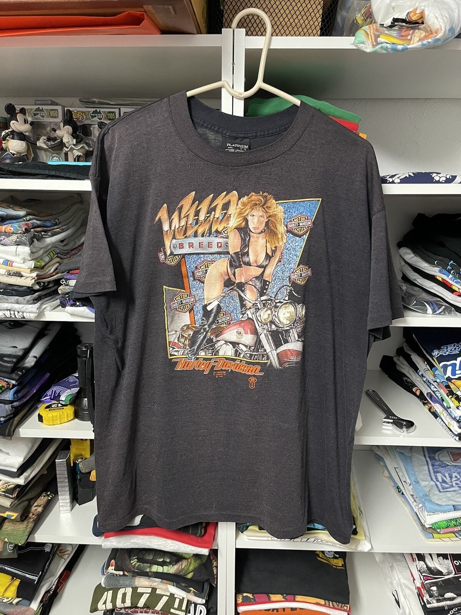 VINTAGE 1988 Harley Davidson 3D Emblem Wild Breed T-Shirt VINTAGE 1988 Harley Davidson 3D Emblem Wild Breed T-Shirt