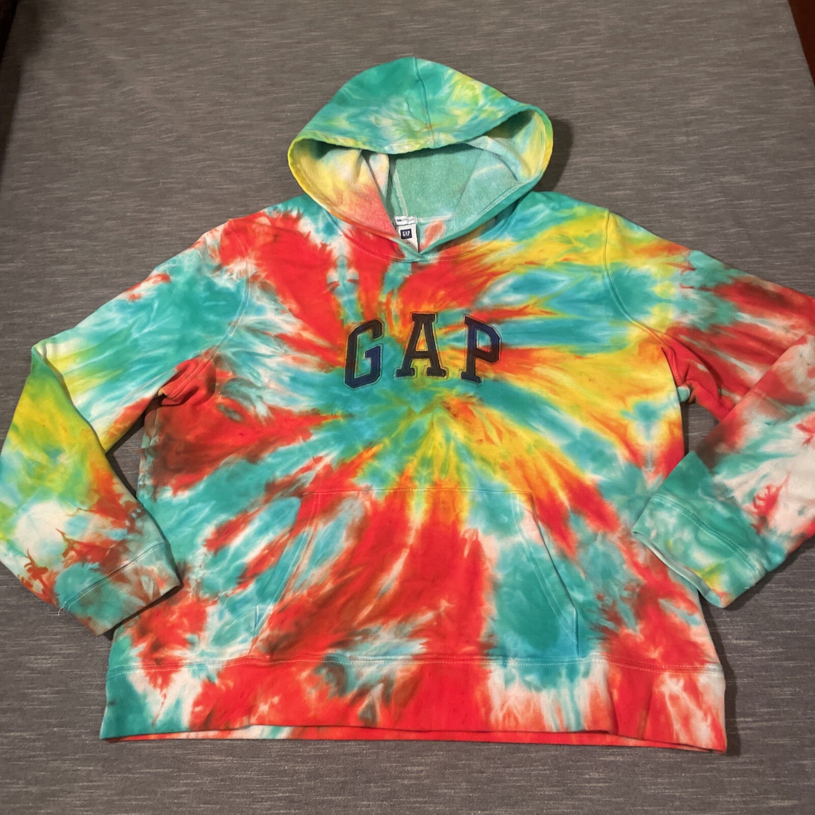 GAP custom tie dye GAP patch hoodie stretch women’s XL sweatshirt