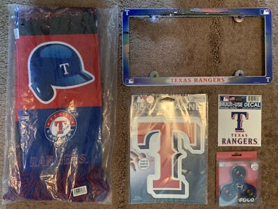 TEXAS RANGERS MLB BASEBALL FAN GIFT SET LICENSE FRAME DIECUT MAGNET SCARF WIDGET