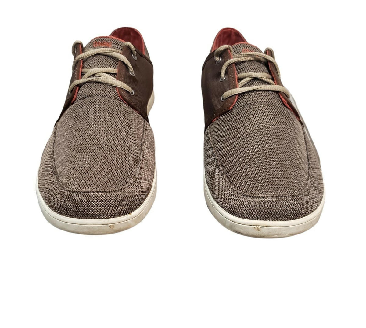 Olukai Nohea Lace Mesh Casual Shoes Brown with Drop In Heels- Men\'s Size 8 OluKai Nohea Mesh Slip On Men main image 2