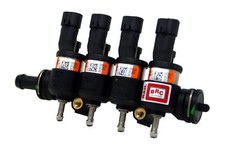 BRC Injektor LPG CNG 4 Zylinder IN03 orange Kunststoff Einspritzung Autogas GPL