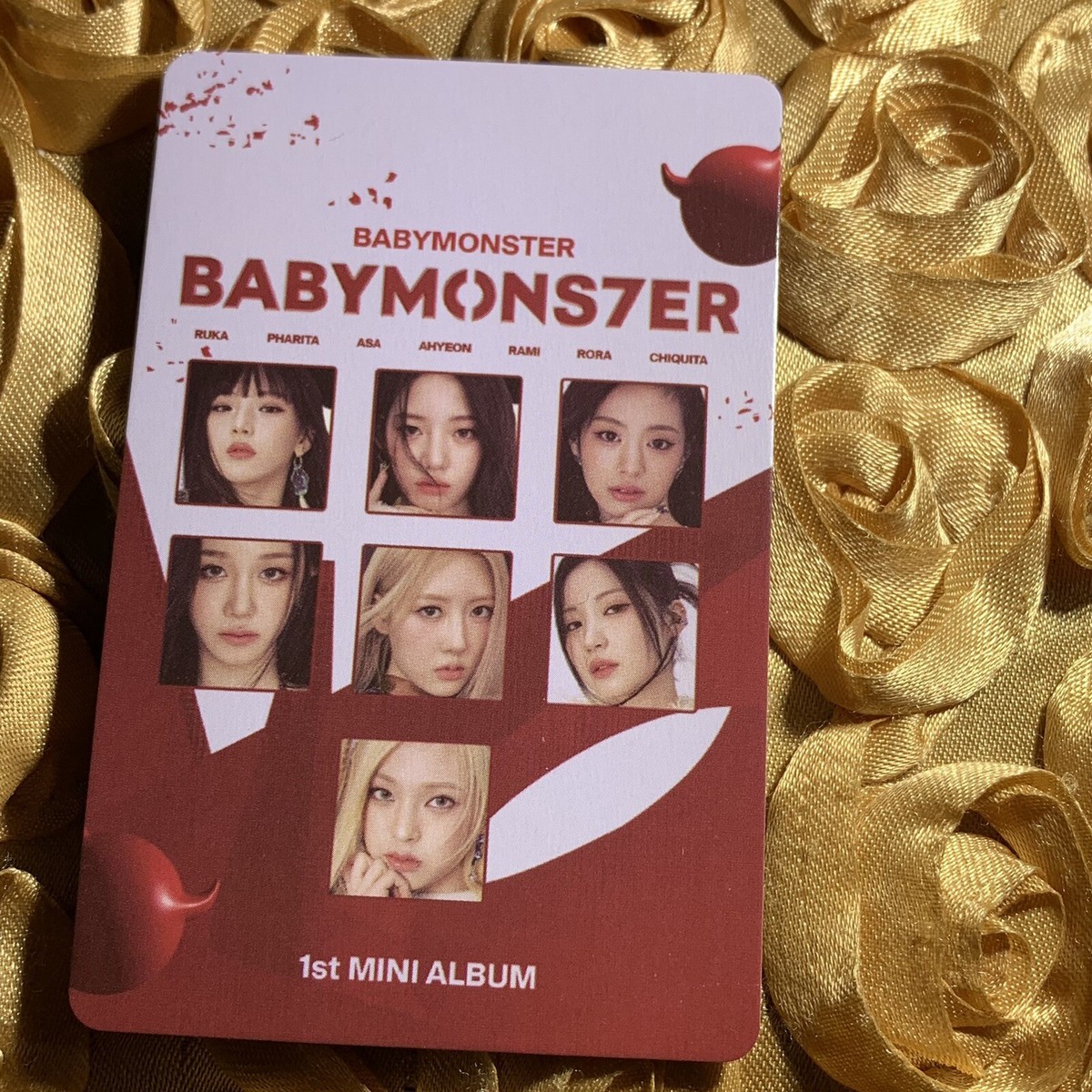 RUKA BABYMONSTER Red Devil Edition Celeb K-POP Girl Photo Card