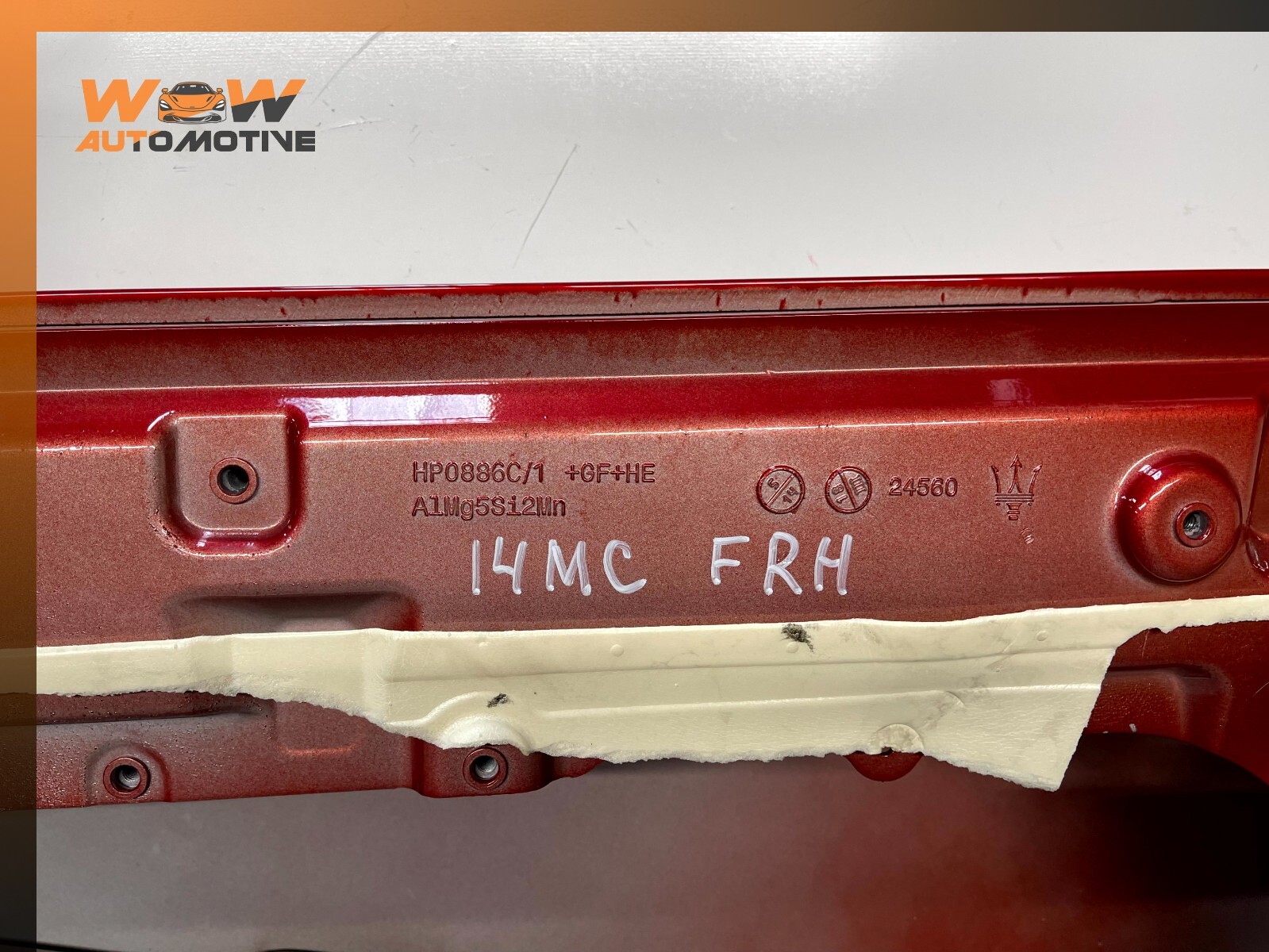 14-17 MASERATI GHIBLI FRONT RIGHT PASSENGER SIDE DOOR SHELL RED OEM