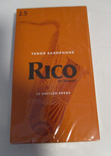 D'Addario RKA2525 Rico Tenor Saxophone Reeds Strength 2.5 Pack of 25 Brand New