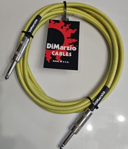 NEW DiMarzio 10' Overbraided Neon Instrument Cable - YELLOW, EP1710SSGN