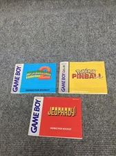 Lot of 3 Game Boy Instruction Booklets (Manuals Only)