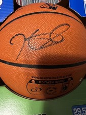 Kevin Durant signed NBA Finals basketball Warrior Nets Thunder Autograph COA BAS