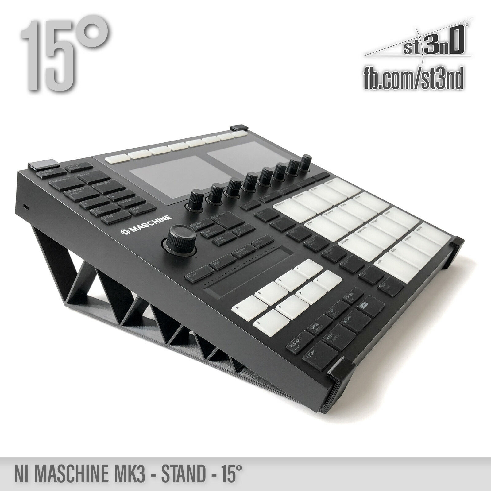 NI MASCHINE MK3 STAND - 15 degrees - 3D printed - 100% Buyer Satisfaction