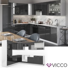 Cucina componibile ad angolo Cucina su misura angolare Fame Antracite Vicco