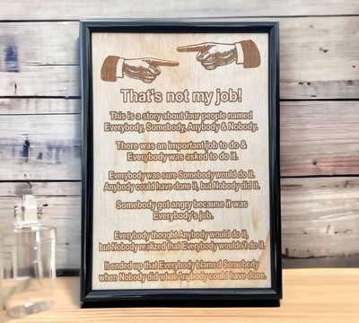 Not My Sign Sign That’s not my Job! - Wood Engraved Sign | eBay