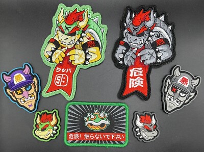 Castle x Grayscale CxG Smashed Brothers Gear King Koopa FULL PATCH SET