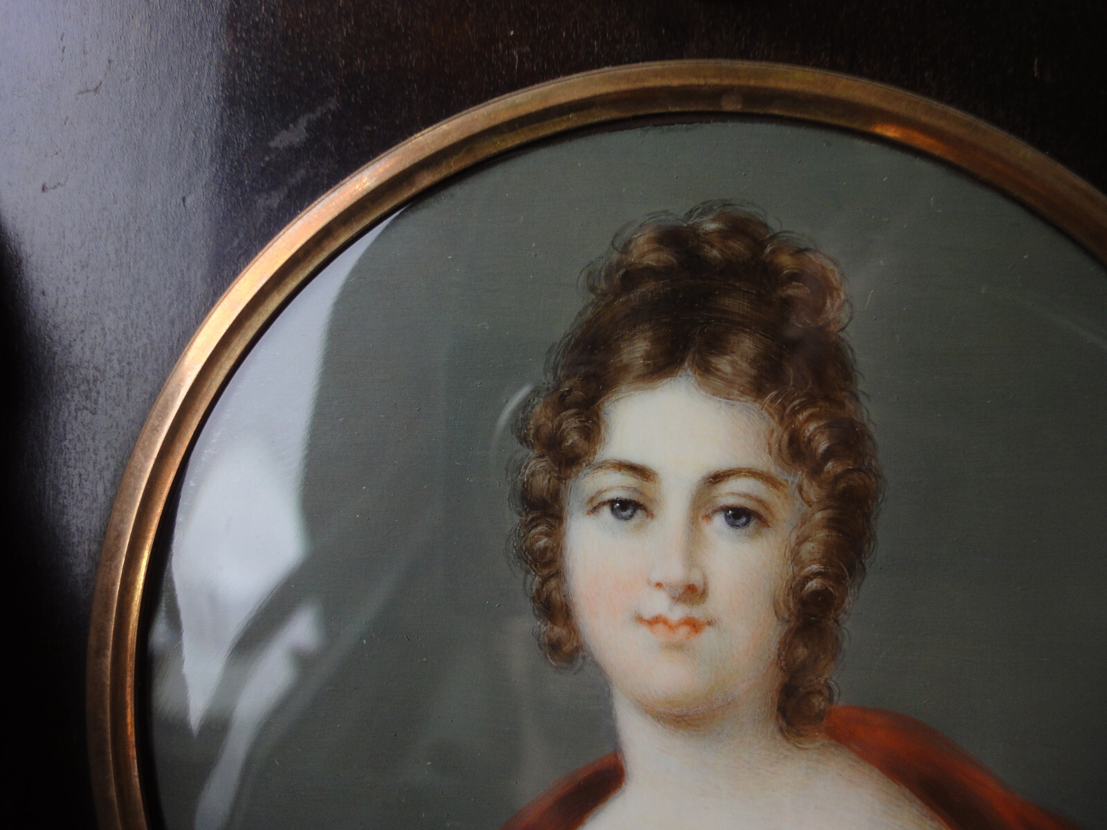 French antique miniature portrait painting signed Lecourt framed antique frame eBay