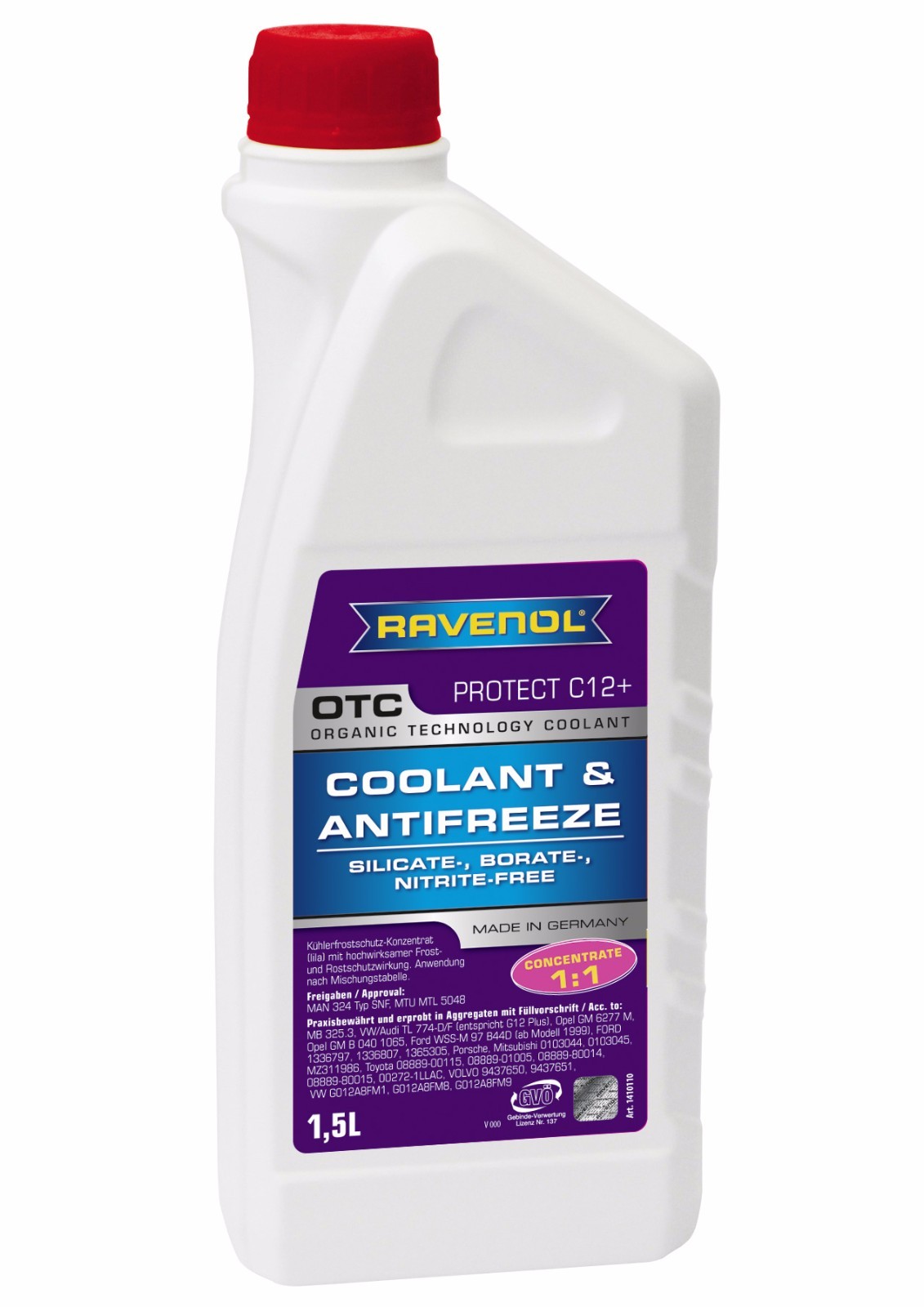 RAVENOL OTC Coolant Antifreeze 1.5L Concentrate Fits Toyota 00272