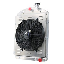 For 1941-46 Chevy Truck Pickup Small Block V8 3 Row Aluminum Radiatorshroud Fan