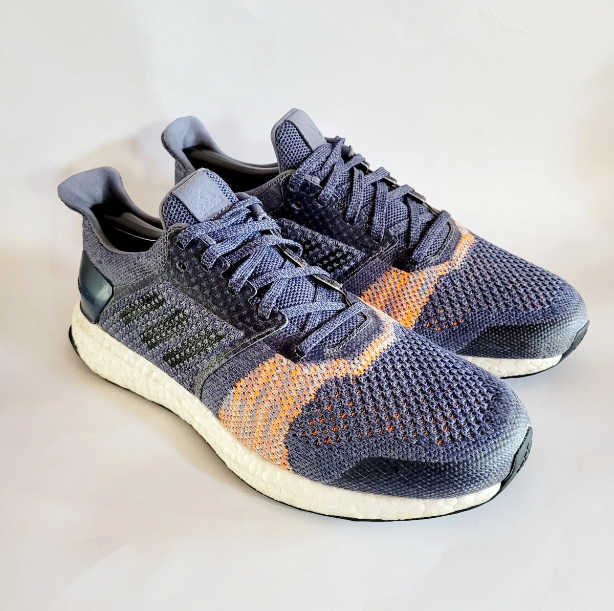 Adidas Ultra Boost ST Raw Indigo Orange Shoes Knit Sneakers Wms Size 9 (CQ2133) eBay