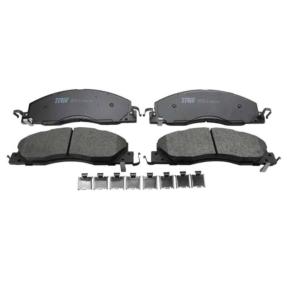 Комплект передних металлических щелевых тормозных колодок TRW Pro с зажимами для Dodge Ram 2500 3500 - Изображение 2 из 4