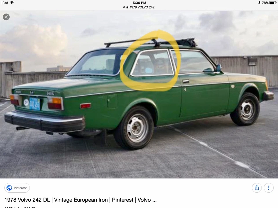 75 76 77 78 79 80-93 VOLVO 140 142 240 242 JANELA DE VIDRO TRASEIRA DIREITA Colorida - Imagem 4 de 4