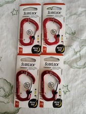 4 pk Nite Ize SlideLock Aluminum Carabiner 3 - Red