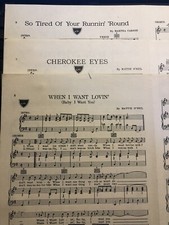 3 Acuff/Rose Sheet Music THE AMBER SISTERS from 1952/54 Country 