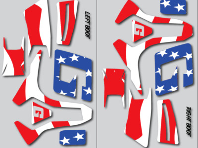 GAERNE SG-12 CUSTOM BOOT GRAPHIC DECAL STICKER KIT USA MXON MXDN