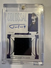 2022 Panini National Treasures Colossal Materials Signatures Justin Tucker 35/49