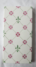 CHARMING ANTIQUE 6 X 3 INCH BORDER TILE ENGLISH GOTHIC STENCILLED DESIGN