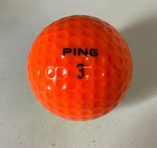 Ping Golf Ball Eye Two Tone Orange  Yellow 3 Very Early Model Vintage