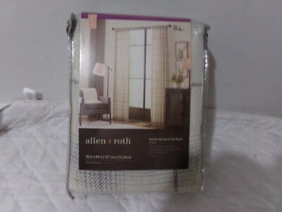Allen + Roth ENGLEWOOD 50'' x 84'' Rod Pocket Back Tab Panel Cream #3728147